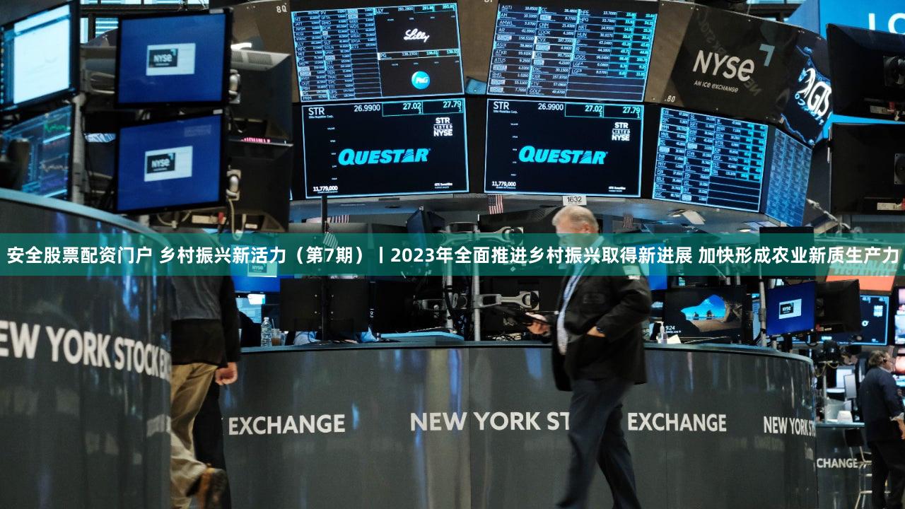安全股票配资门户 乡村振兴新活力(第7期)丨2023年全面推进乡村振兴取得新进展 加快形成农业新质生产力
