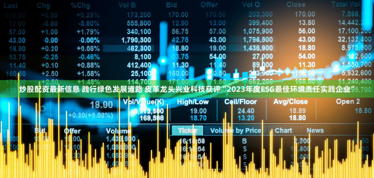 炒股配资最新信息 践行绿色发展道路 皮革龙头兴业科技获评“2023年度ESG最佳环境责任实践企业”