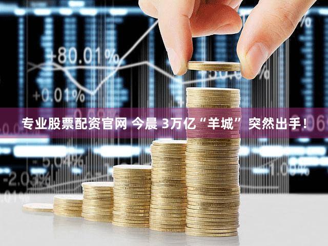 专业股票配资官网 今晨 3万亿“羊城” 突然出手！