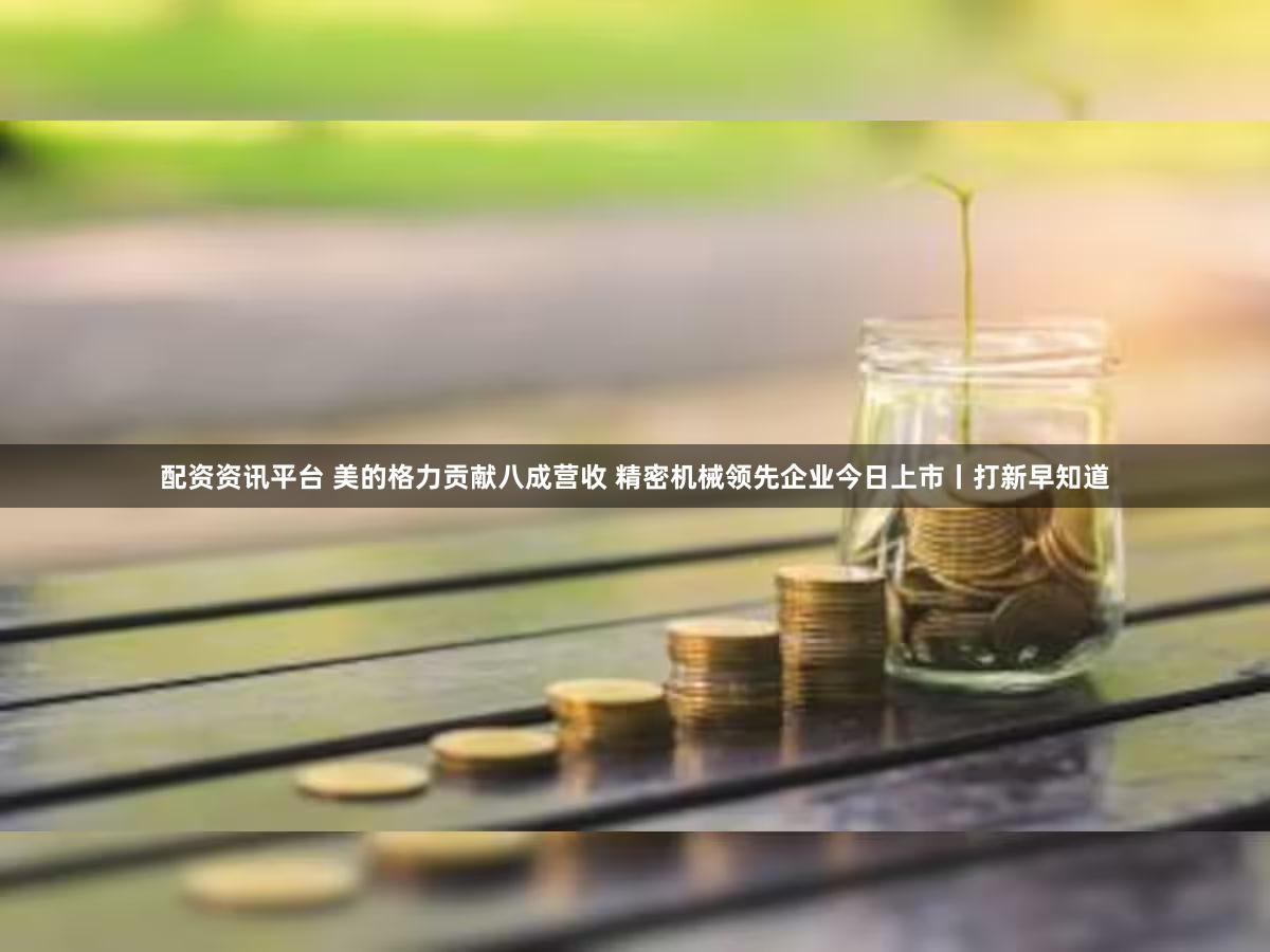 配资资讯平台 美的格力贡献八成营收 精密机械领先企业今日上市丨打新早知道