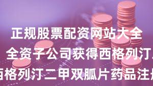 正规股票配资网站大全 美诺华：全资子公司获得西格列汀二甲双胍片药品注册证书