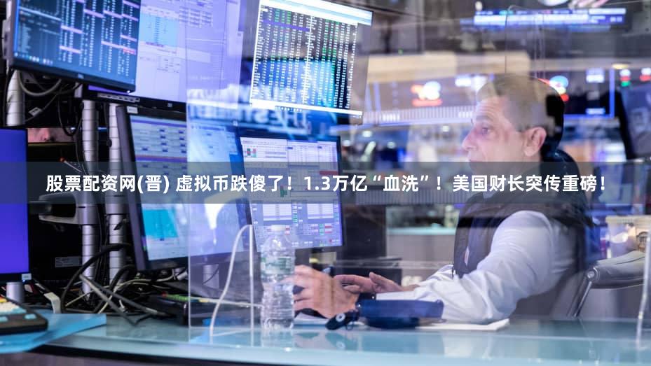 股票配资网(晋) 虚拟币跌傻了!1.3万亿“血洗”!美国财长突传重磅!